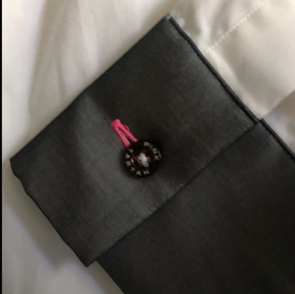 BLACK & WHITE DESIGNER TAILORED TUXEDO BLOUSE 12 - Picture 3 of 8